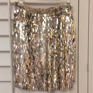 French Connection gold sequin skirt size 4